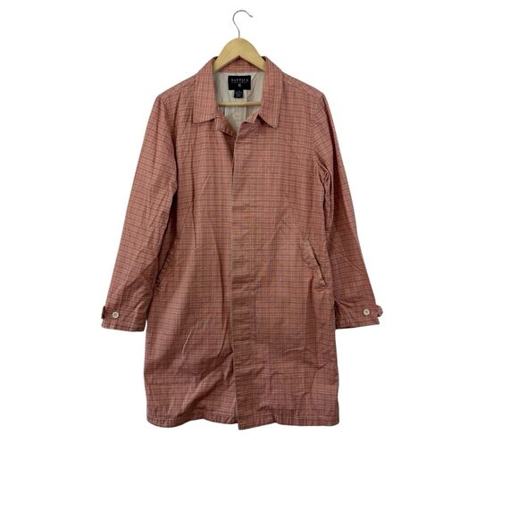 Nautica Large Jacket Lightweight Cotton Plaid Button Front Mid Length Womens - Picture 1 of 16